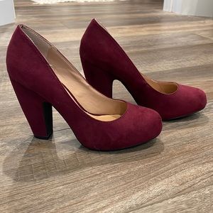 Me Too. Wine colored heels